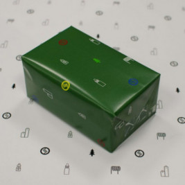 Dárkový balící papír s vaperským motivem B - Zelená