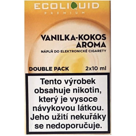 Liquid Ecoliquid Premium 2Pack Vanilla Coconut 2x10ml - 12mg